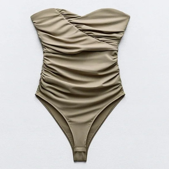 Zara bandeau bodysuit sz S - BNWT - Picture 1 of 3